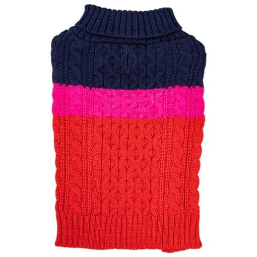 Sotnos Colour Block Red and Pink Dog Sweater