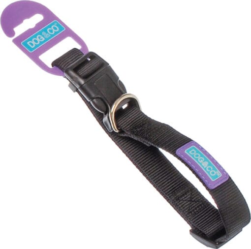 Hem & Boo Nylon Adjustable Collar Black