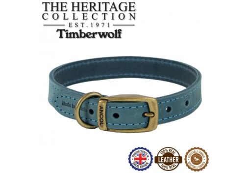 Timberwolf Leather Collar Blue
