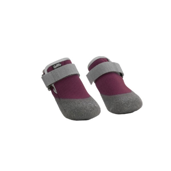 Hurtta Weekend Warrior Eggplant Dog Boots with reflective trim and rubber soles